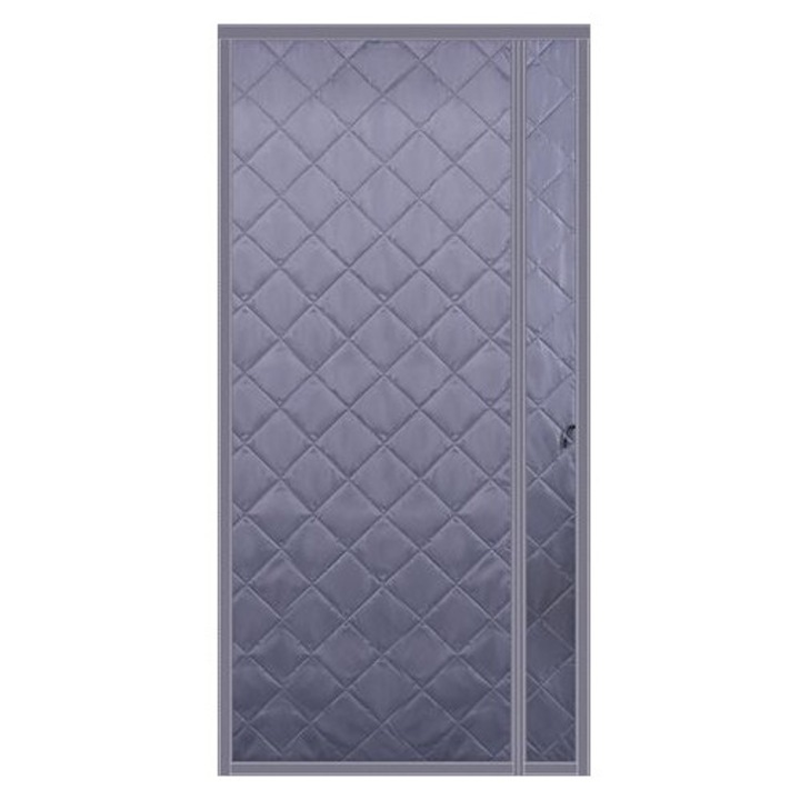 Hőszigetelő ajtófüggöny, 90x210cm, tartós, hőszigetelés, szürke szín