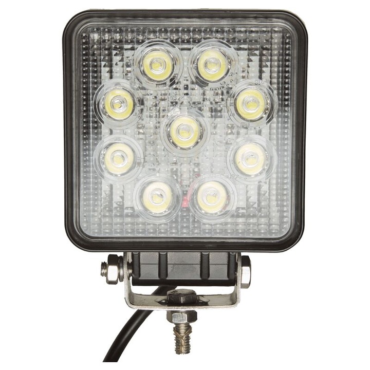 LED projektor 27W, 1480 lumen, hideg fehér, fekete, 110x110x62mm, IP67