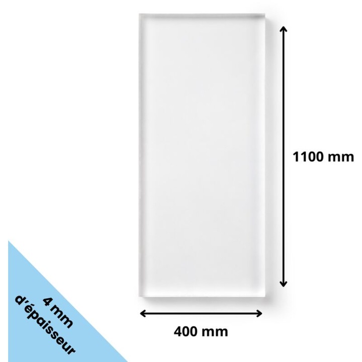 Átlátszó plexi lap 4mm 40x110cm PMMA