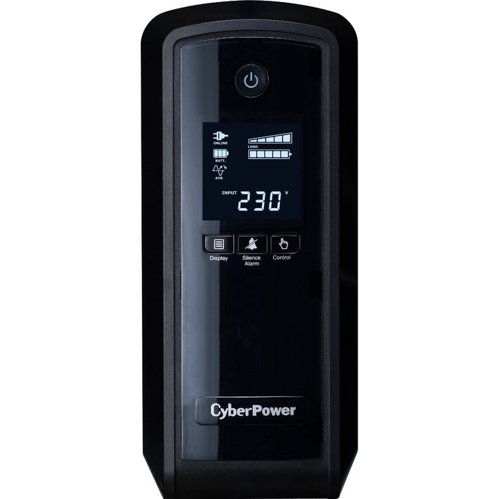 UPS Cyber Power CP900EPFCLCD, 900 VA, 540 W, AVR, LCD kijelző, RJ11, RJ45, USB