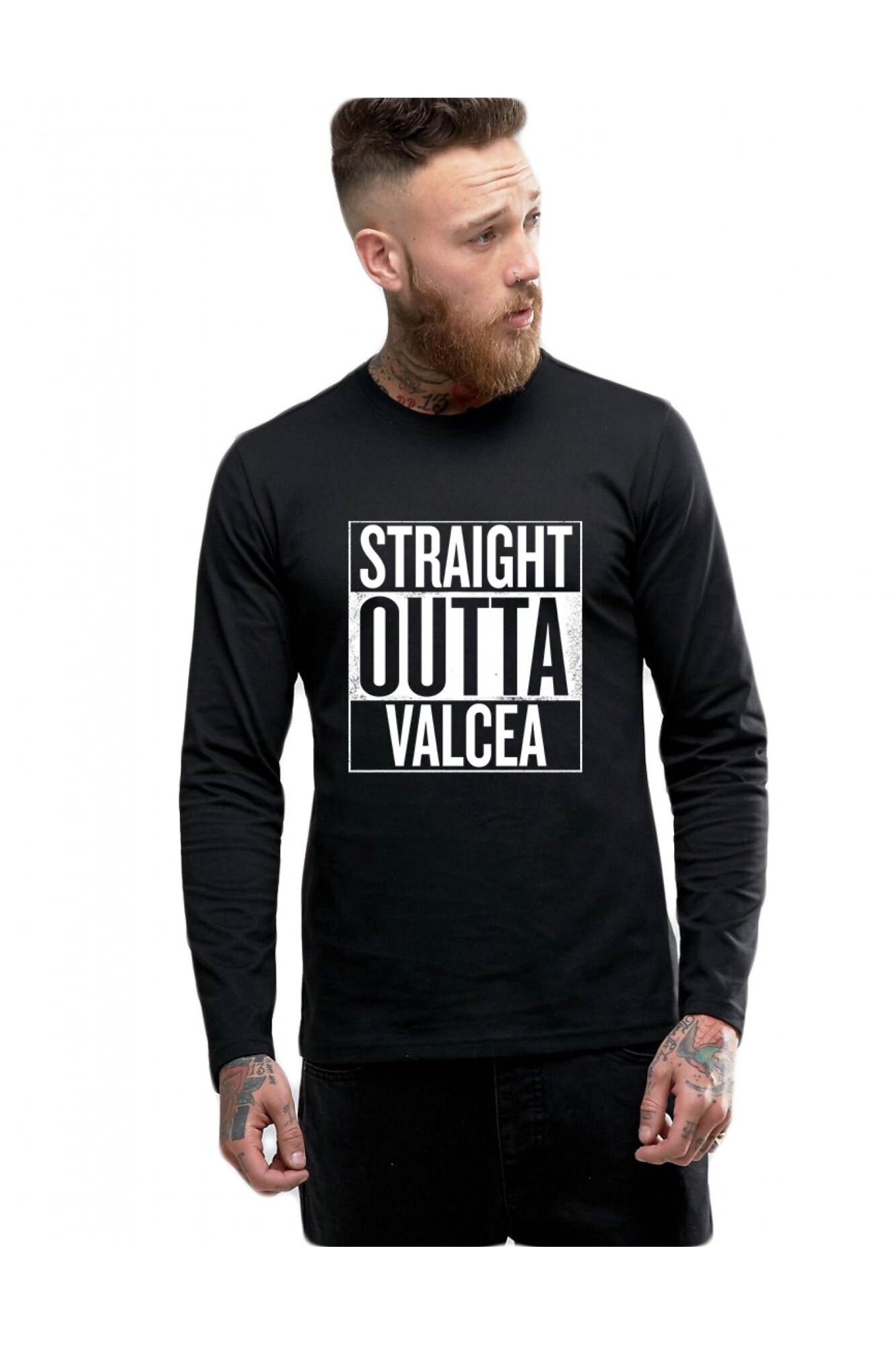 Bluza barbati - Straight Outta Valcea, Negru
