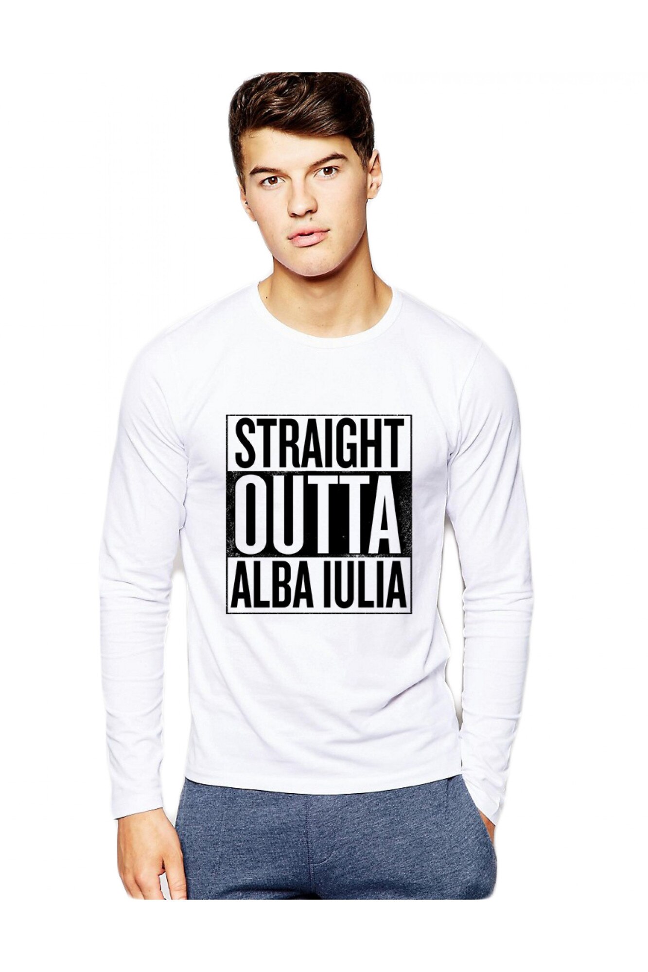 Bluza barbati alba, Straight Outta Alba Iulia
