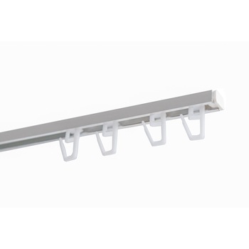 Sina aluminiu 250 cm, gri, 1 canal, accesorii incluse, prindere pe tavan, pentru perdea si draperie, KIT COMPLET Sina aluminiu 250 cm, gri, 1 canal, accesorii incluse, prindere pe tavan, pentru perdea si draperie, KIT COMPLET