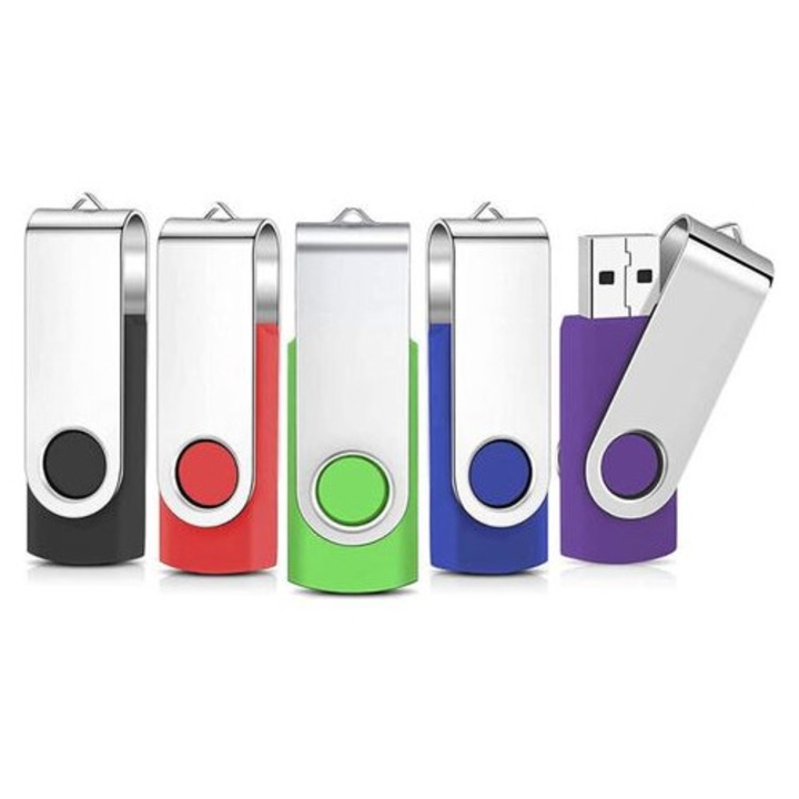 5 db 32GB-os forgatható, többszínű USB 2.0 memória szett