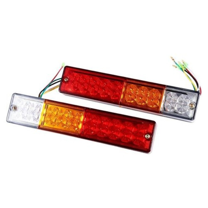2 db LED lámpa készlet, 20 LED, multifunkcionális, vízálló, 12V-24V