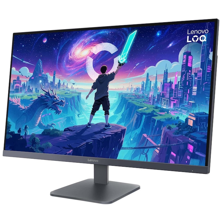 Monitor Gaming Lenovo LOQ 32Q-10, 31.5", QHD (2560×1440), IPS, 180Hz, 1ms (GTG), 0.5ms (MPRT), 300 cd/m², 99% sRGB, HDR10, Anti-Glare, AMD FreeSync, VESA Adaptive Sync, 2× HDMI 2.1 TMDS, DP 1.4, Tilt, VESA 100×100 mm, Lunar Grey