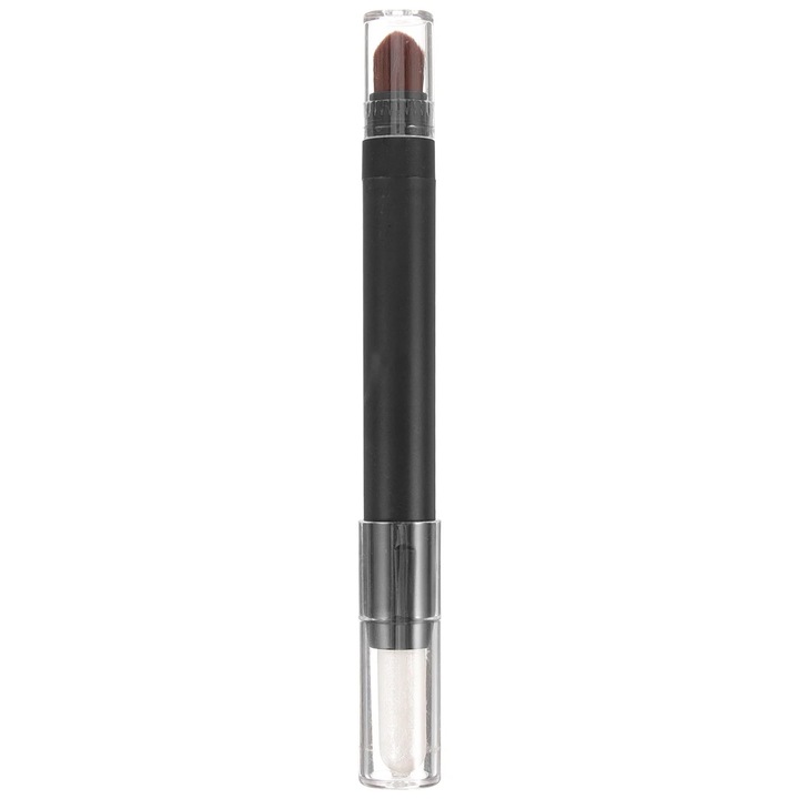 Pensula machiaj duala pentru ochi, albastru, 12.6x1.5x1.5cm