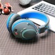 Bluetooth gaming fejhallgató, térhatású hangzás, zajszűrős mikrofon, RGB világítás, kék, 18.5x15x7.5cm