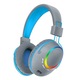 Bluetooth gaming fejhallgató, térhatású hangzás, zajszűrős mikrofon, RGB világítás, kék, 18.5x15x7.5cm