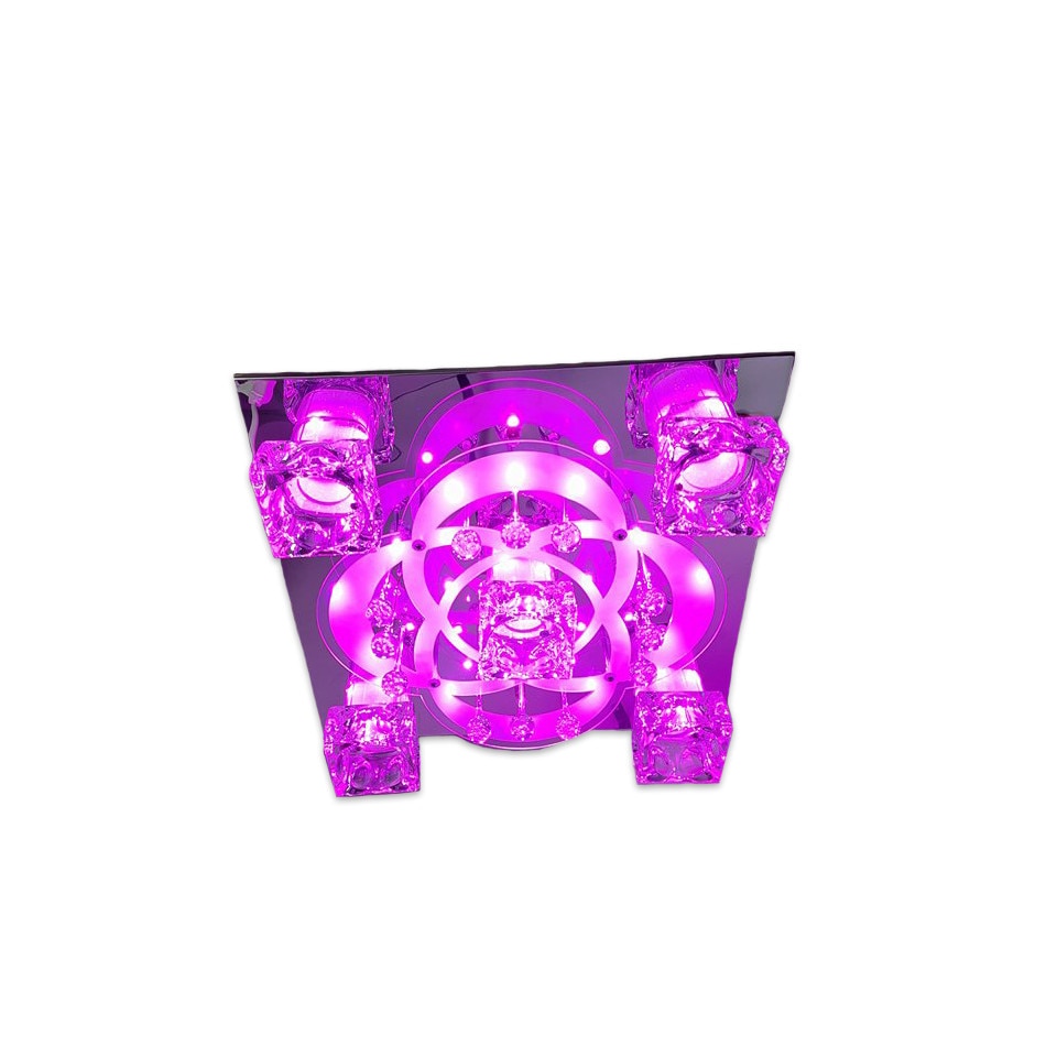 Lustra Full Electrics 8032/5, multicolora, telecomanda, 5*e27 dulie ceramica, leduri multicolors