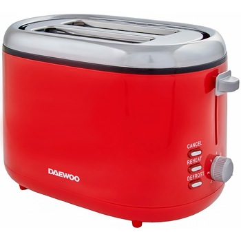 Prajitor de paine Daewoo DBT70R, 900 W, functie reincalzire, functie decongelare, carcasa Cool Touch, Rosu Prajitor de paine Daewoo DBT70R, 900 W, functie reincalzire, functie decongelare, carcasa Cool Touch, Rosu