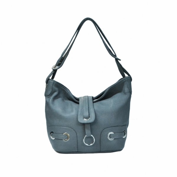 Geanta dama,Zea,piele naturala,gri