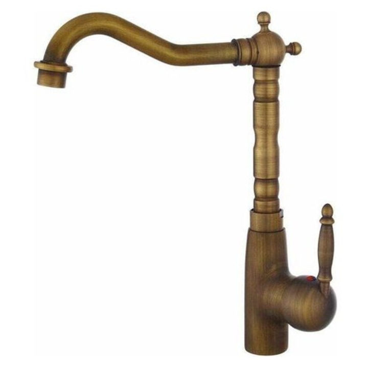 Retro fürdőszobai csaptelep, antikolt sárgaréz bronz 29x23cm szett