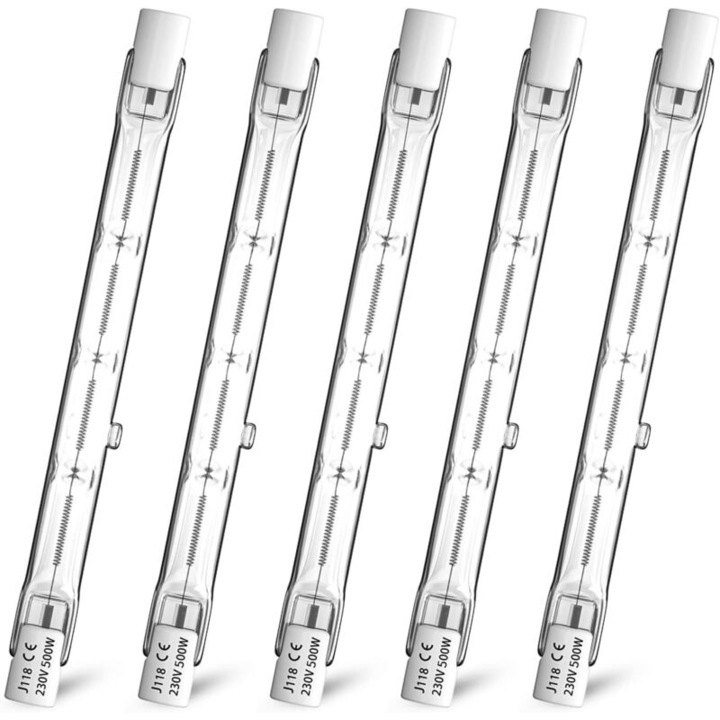 Халогенна линейна крушка 500W 11000lm топло бяла 2800K 8x118mm димируема