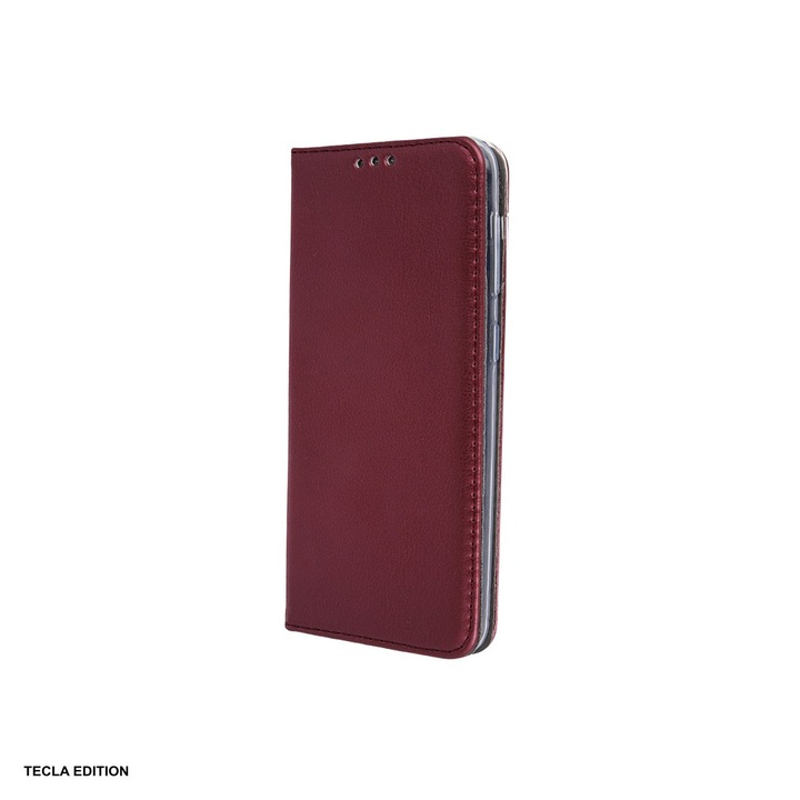 Husa Smart Magnetic pentru Honor x5c Plus, tip carte cu inchidere magnetica, Visiniu