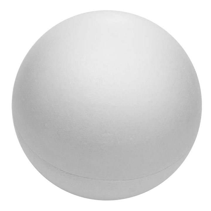 Bila decorativa din polistiren expandat ZYBLSSBB LSM2xh4289-BCS0156604, goala, alb, 30 cm