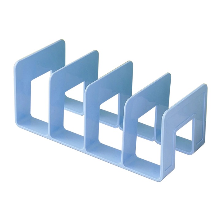 Suport carti plastic albastru 26x12x10.5cm pentru birou
