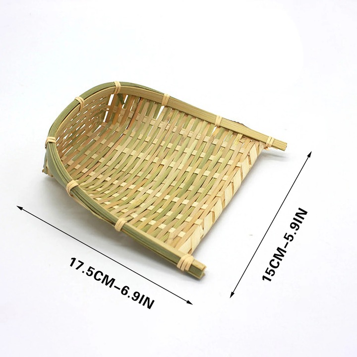 Cos depozitare fructe uscate YANYXR, capacitate mare, material sanatos, maro, 30x20x15cm