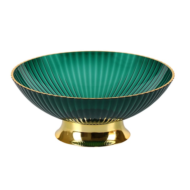 Cos fructe pentru blat, plastic, verde, 25x25x10cm