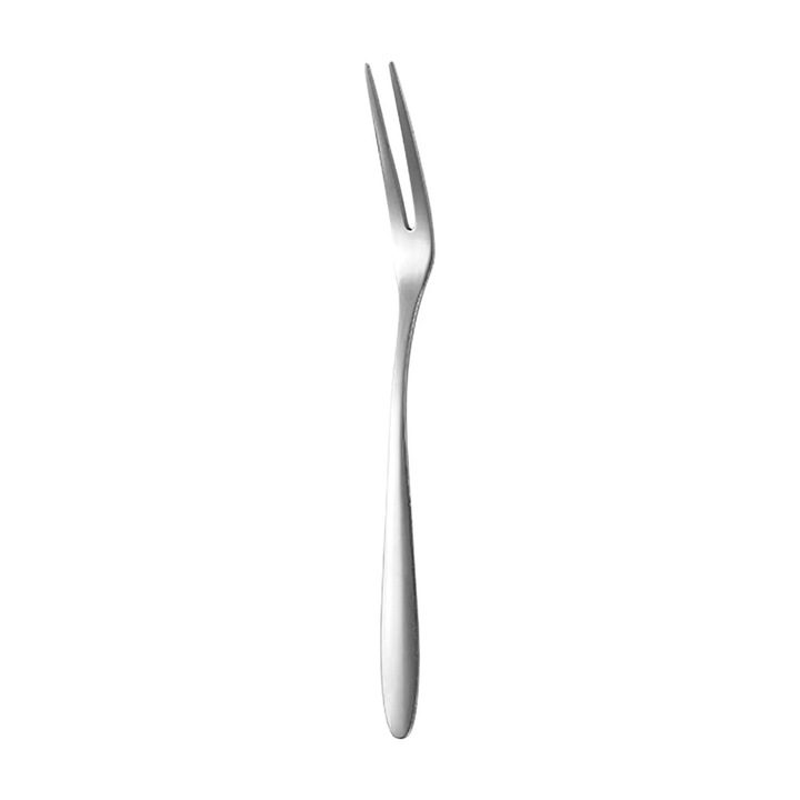 YANYXR gyümölcsvilla 304 rozsdamentes acélból, kétágú, ezüst, 12cm