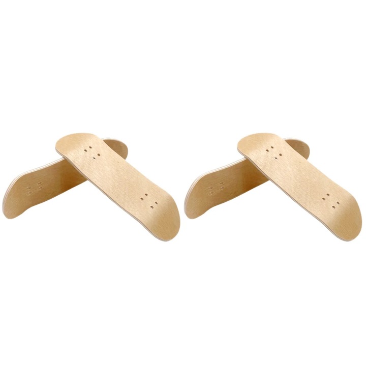 Deck skateboard deget din lemn 10x3.2x1 cm, set 2 bucati