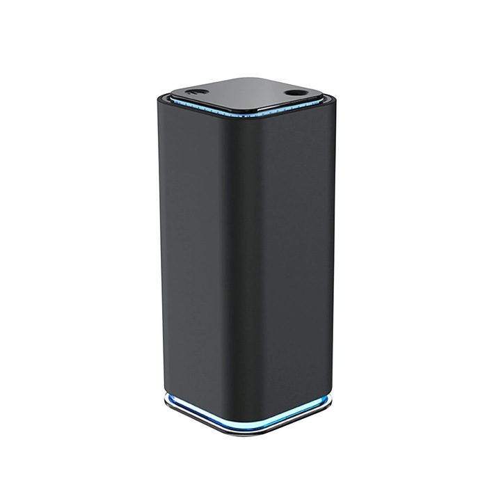 USB hordozható párásító 320ml, nagy kapacitású, fekete, 6.5x6.5x14.8cm