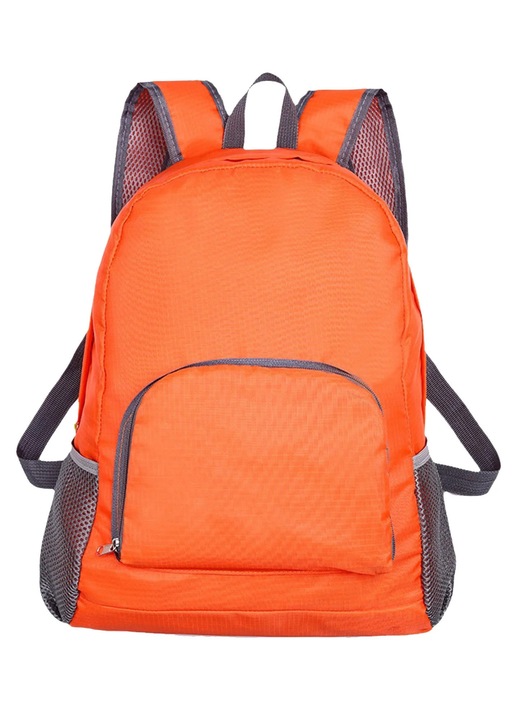Rucsac pliabil usor, portocaliu, nylon, 150g