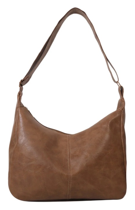 Női retro crossbody táska, nagy kapacitású, khaki, 32.5x10x22cm