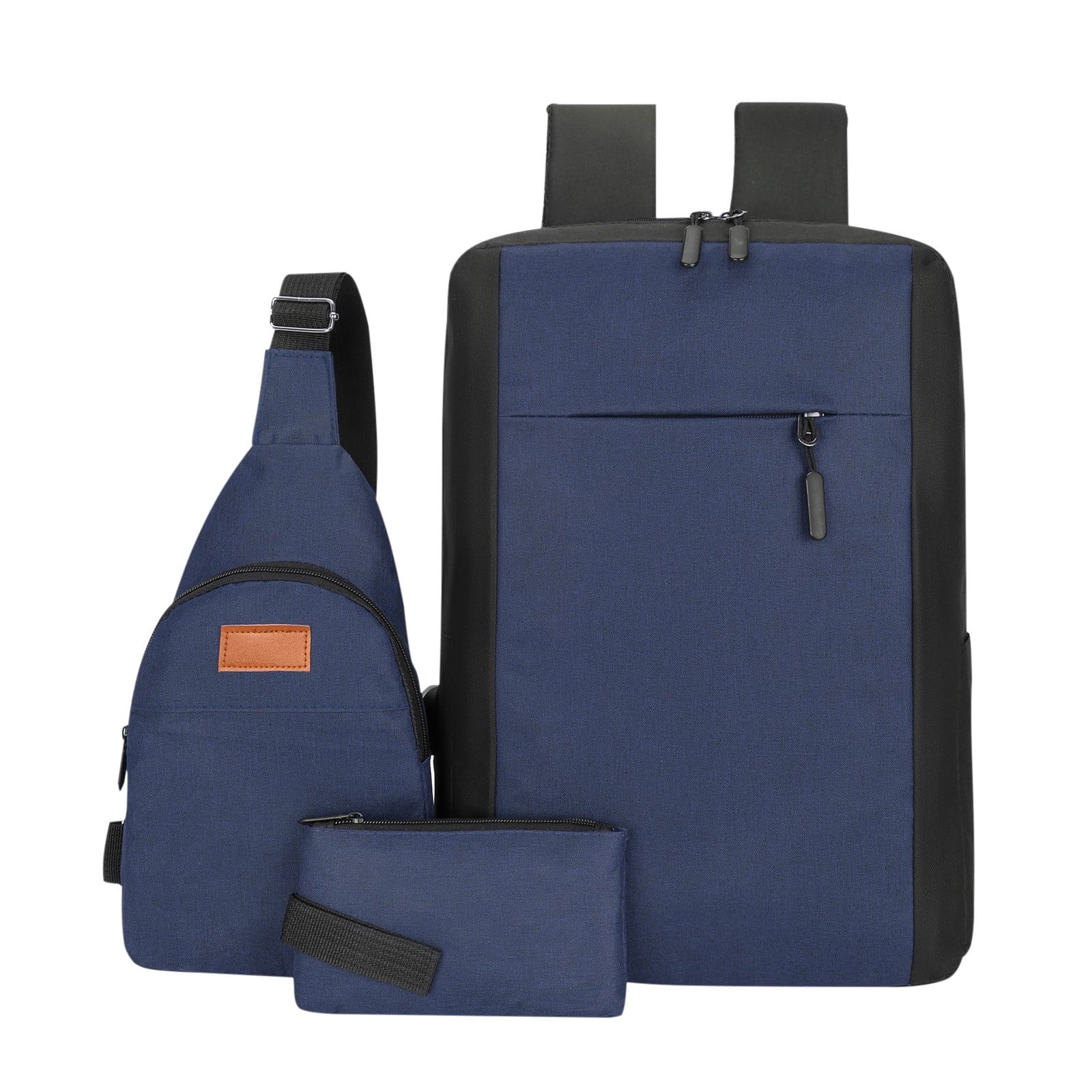 Rucsac laptop set 3 piese, albastru, 43x30x13cm