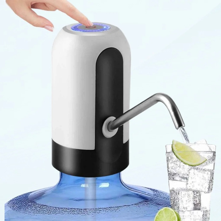 Elektromos USB vízadagoló, fehér, 5 gallon