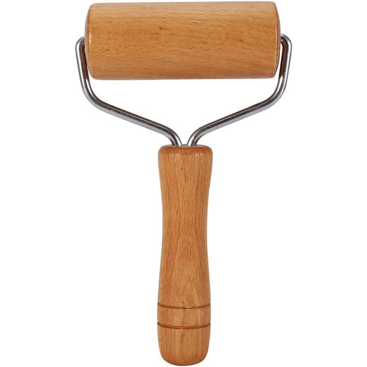 Sucitoare din lemn, set 2 role, pentru aluat, maro, 30x5cm