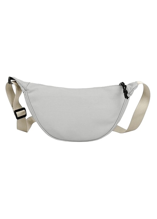 Crossbody táska, nylon, fehér, 28x8x14cm, könnyű és kompakt