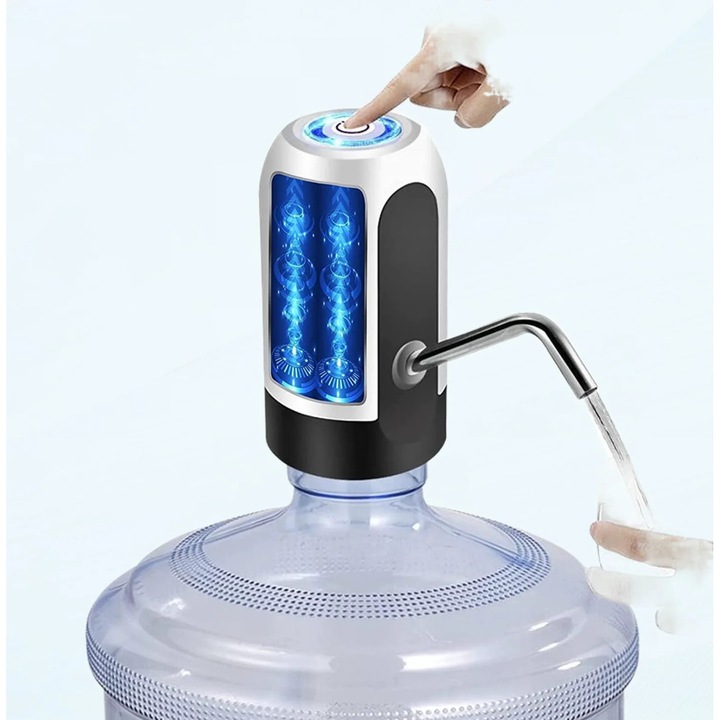Automata elektromos vízadagoló 5 gallon USB töltés fehér