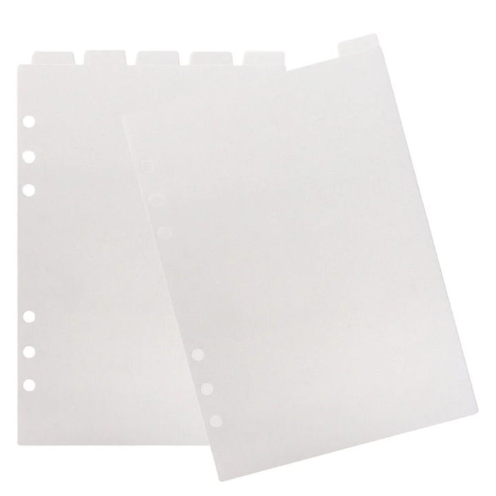 Separatoare pentru dosar, transparent, PVC, 21x14.8x0.1cm