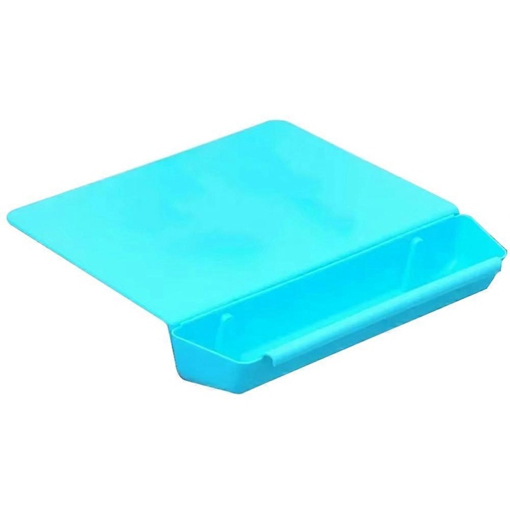 Kék műanyag 2 az 1-ben konyhai vágódeszka tárolódobozzal 30x20cm