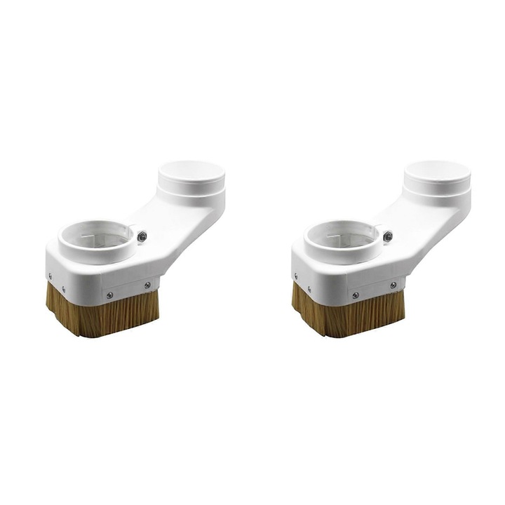 2 db CNC porszívó kefe készlet, műanyag, fehér, 90mm