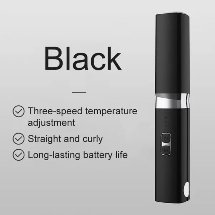 Vezeték nélküli multifunkciós hajvasaló, kerámia, rózsaszín-fekete-lila, 2500mAh, 385g
