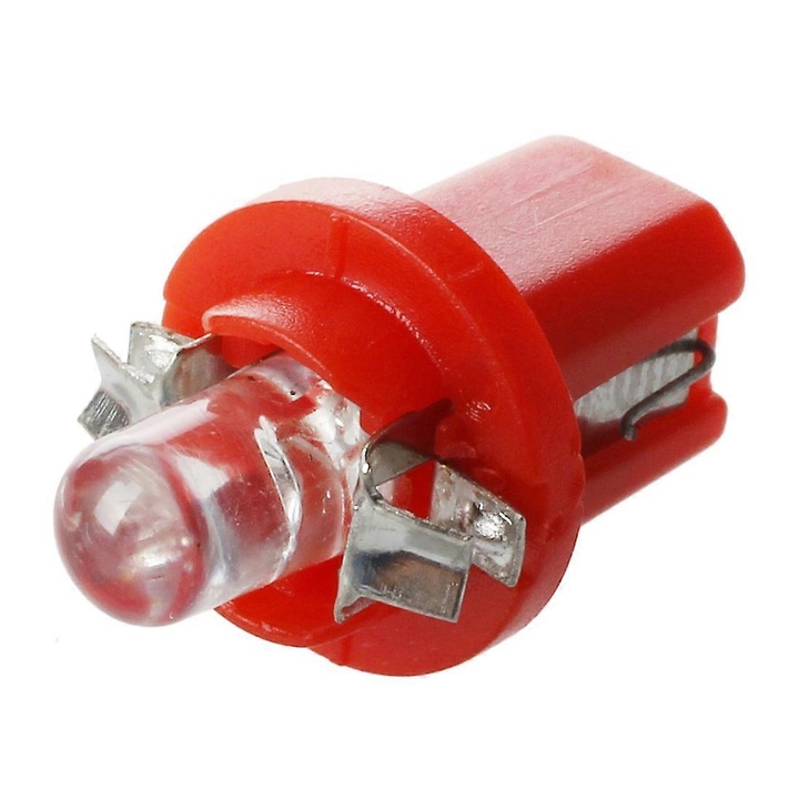 LED autó izzó, 10 db, piros, 21x7mm, 12V