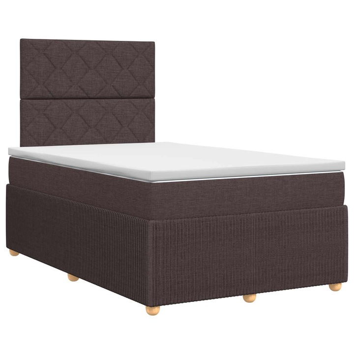 vidaXL Boxspring ágy matraccal Sötét Barna 120 x 190 cm Szövet 3454357