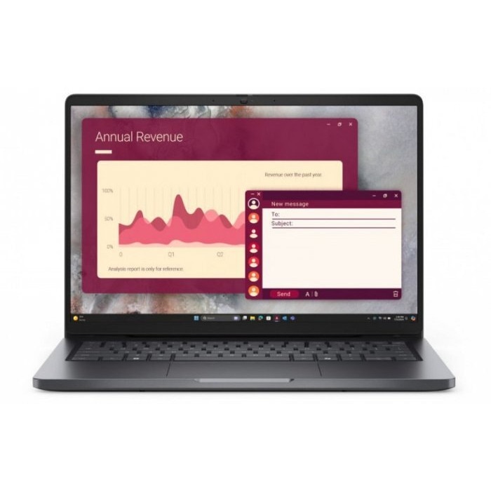 Laptop DELL Pro 14 PC14250, 14" Full HD+, Intel® Core™ 7 150U pana la 5.4 GHz, 16 GB RAM DDR5 5200 MT/s, 512 GB SSD, Intel® Graphics, Windows 11 Pro, Black 512 GB