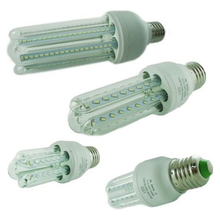 LED Izzó E27 16W, hideg fehér fény, 6500K, 1550 lumen, műanyag, 360°
