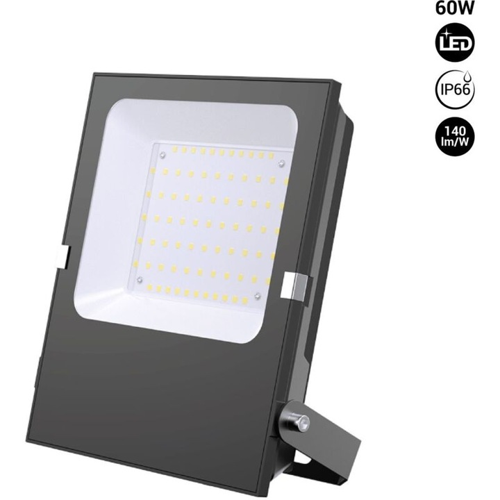 LED kültéri reflektor 50W 7000lm hideg fehér 275x200x45mm