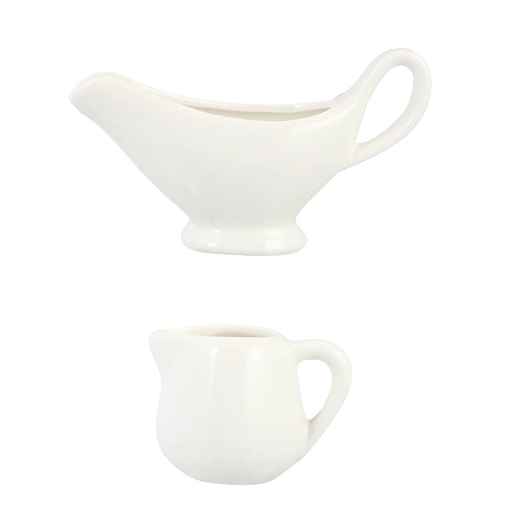 YANYXR kerámia tál szett, 2 db, 50ml és 300ml, fehér, 20x12x7cm és 5x5x4.5cm