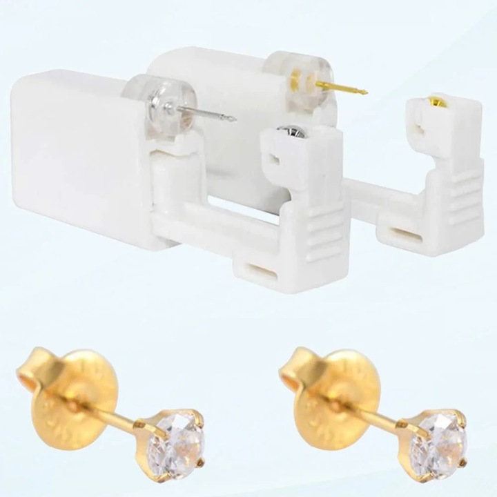 2 db steril fülpiercing pisztoly készlet, tragus eszköz, válogatott design