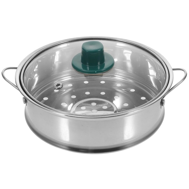 Set oala pentru aburi YANYXR, inox, 17.5x17.5x10cm, argintiu