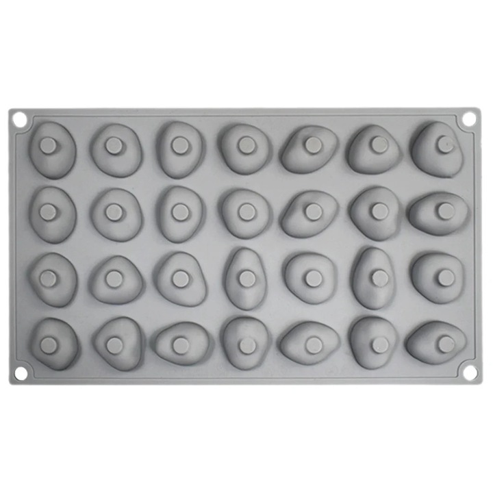Forma silicon pentru ciocolata si prajituri, gri, 29.9x17.5x1.4cm