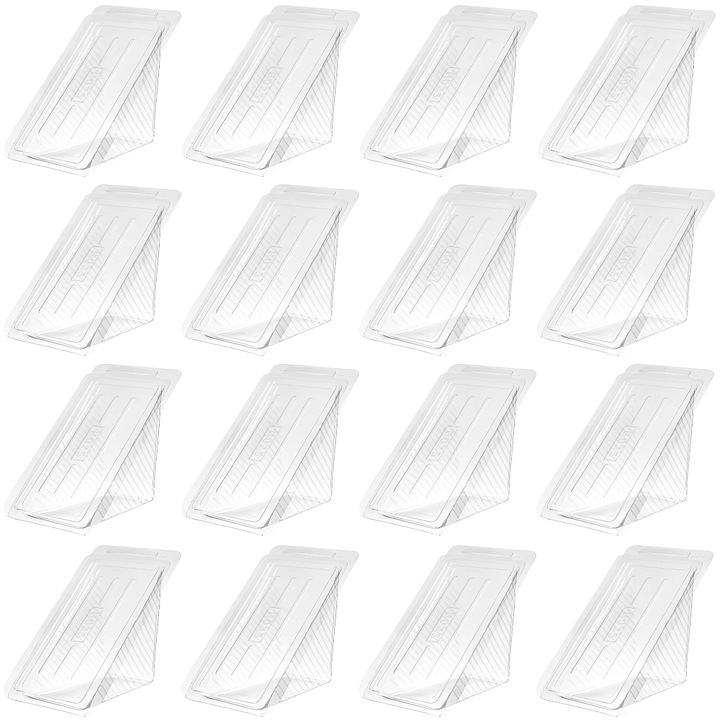 Set 50 cutii sandwich plastic transparent 15x8.5x8cm