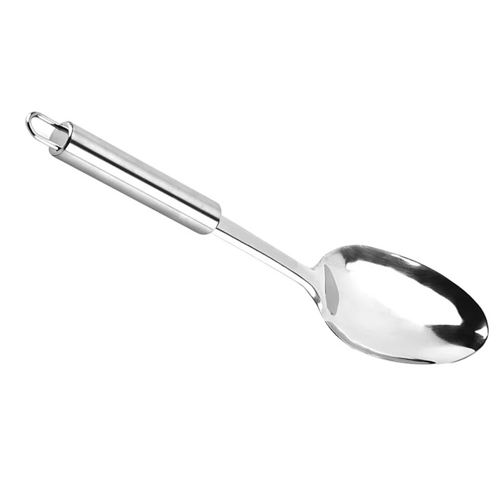 Lingura pentru supa ZYBLSSBB, inox, maner antiderapant cu orificiu pentru agatat, argintiu, 28.5 x 7 x 2 cm, LSM2xh11013-BCS0101724