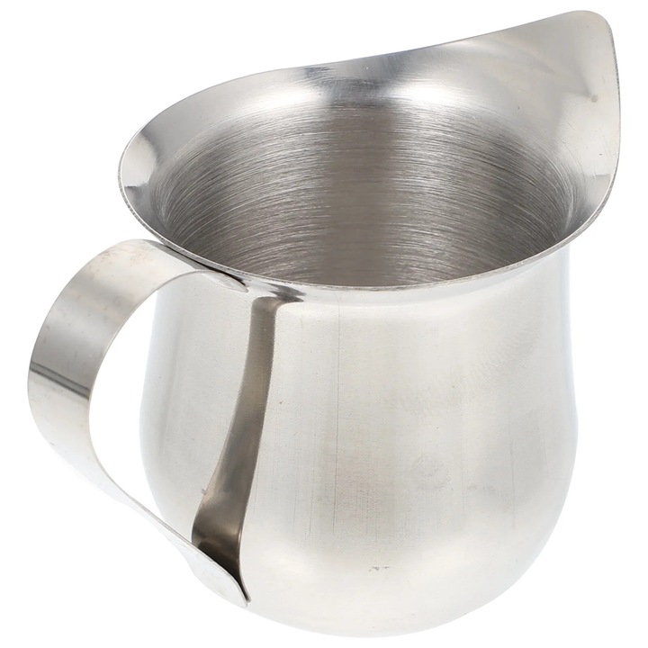 Cana lapte inox 60ml, capacitate mica, design simplu, usor de curatat
