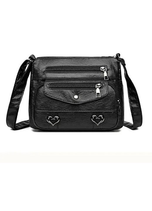 Geanta dama, piele PU, multicolor, 22x13x19cm